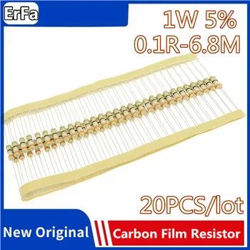 20buc Film de Carbon Rezistor 1W 5% 3.3 R R 4.7 6.8 R 100R 220R 22K 47K 680K 9.1 R 10R 200 330 470 ohm 0.1 R~6.8 M