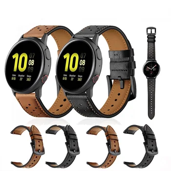 20mm Curea din Piele pentru Active 2/Huawei Watch 42mm/Amazfit GTR 42mm Bărbați/Femei Respirabil bratara curea Pentru Samsung Galaxy Watch4