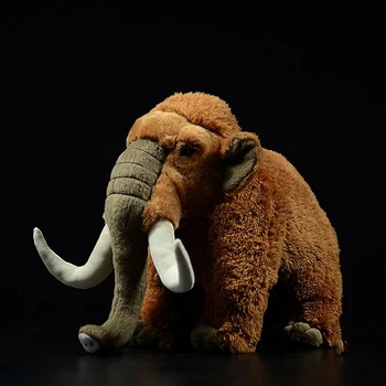 29cm Mare Realiste Mamut Animale de Pluș Jucărie Maro Mastodont cu părul Lung Elefant de Pluș, Păpuși Pentru Copii Adult Cadouri