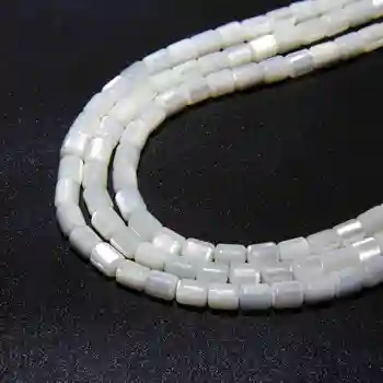 5*6mm Naturale Alb Mama de Perla Shell Margele de Formă Cilindrică Pearl Shell Margele Bijuterii de Luare De 15
