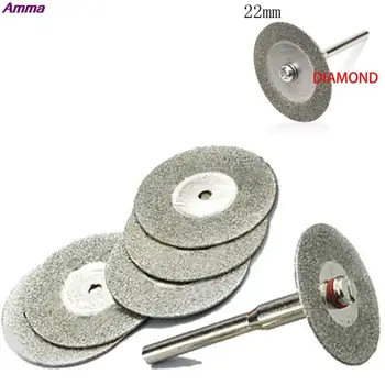 5Pcs 22mm tăiere disc de diamant de slefuire roată disc de ferăstrău circular lama abrazive mini burghiu instrument rotativ accesorii