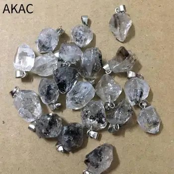 5pendants AKAC naturale Herkimer diamond neregulate pandantiv fabrica ridicata trimite aleatoriu