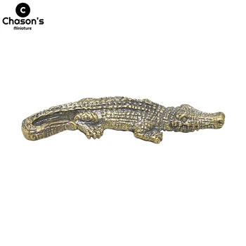 Alamă Crocodil Caracatiță Figurina Tigru 2022 Zodiac Statuie Figurine Miniaturale Acasă Decorare Auto Ornamente Cheie Inele Pandantiv