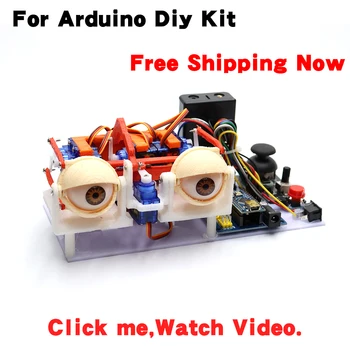 Animatronic Ochii DIY kit pentru Arduino Bionic robot servo SG90 Joystick de control STEM jucarii educative Filtru Proiect Open Source