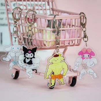 Anime Sanrio Acrilice Hello Kitty Kuromi Mymelody Cinnamoroll Kawaii Musculare Fitness Sac Pandantiv Sac Amuzant Breloc Jucarii Cadou