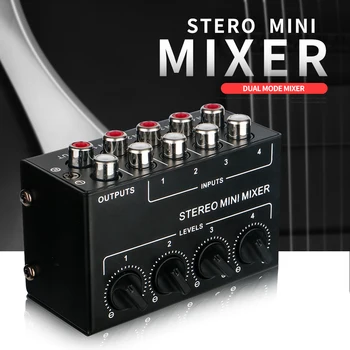 Audio de amestecare consolă CX400-UN mini stereo 4 canale, mixer pasiv multi-canal mixer audio profesional pentru live si studio