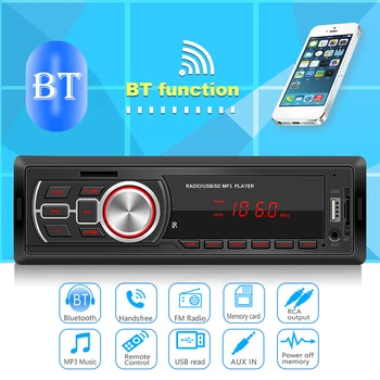 Auto Audio Centrală FM Stereo Auto 5208E Radio Auto Multimedia Audio Player Bluetooth-compatibil Card TF U Disc AUX Unitatea de Cap