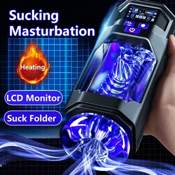 Automate de sex Masculin Masturbator Cupa Puternic Supt Vibrații Vagin sex fara preludiu Pizde Jucarii Sexuale pentru Bărbați produse pentru Adulți Mastubator