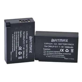 Batmax 2pc LP-E17 LPE17 LP-E17 Camera Baterie pentru Canon EOS 760D 800D T6i 750D T6s M3 M5 8000D Kissx8i Camere