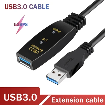 Cablu USB 3.0 Active de Extensie cu Amplificator de Semnal USB3.0 Repetor Cablu de Extensie 5Gbps de date de mare viteză cablu de extensie