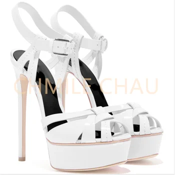 CHMILE CHAU de Lux de Designer pentru Femei Sandale cu Toc Stiletto, Platforma Sexy Petrecere de Seara, Rochie de Bal Dimensiune Mare Pantofi de damă 7-a-SL-7