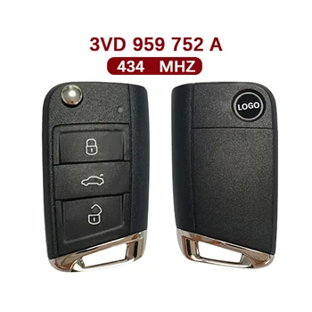 CN001122 Original 3 butoane Flip Key Pentru Skoda Superb Facelift la Distanță FCCID 3VD 959 752A Frecvență 434mzh NCP2161W Cip
