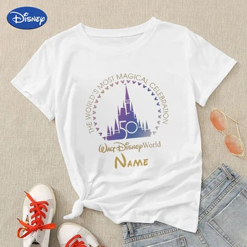 Disneyland Paris Personalizat Numele De Familie Tricou 2022 Franța Moda Harajuku Top Alb Tricou Femme Walt Disney World Dropshipping