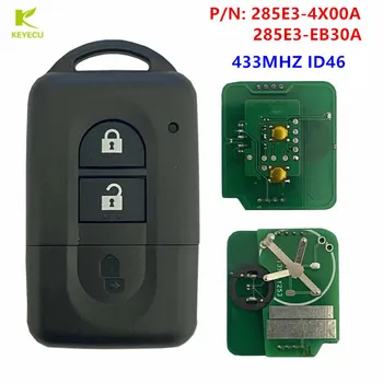 KEYECU de Înlocuire a sistemului de acces fără cheie de la Distanță cheie 2Button 433MHz PCF7936 Chip pentru Nissan X-trail, Qashqai, Pathfinder 285E34X00A / 285E3EB30A