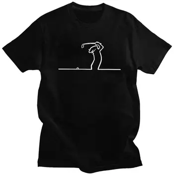 La Linea de Golf Barbati Tricou din Bumbac Tee Topuri Animat de Comedie Tricou cu Mânecă Scurtă T-shirt Imprimat Haine