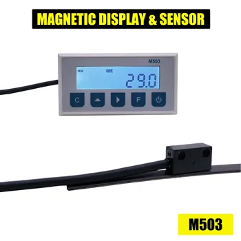 M503 Magnetice la Scară DRO Display Integrat Magnetul Încorporat Sistem de Măsurare Bandă Magnetică cu Pata de Centura cu Profil de prelucrare a Lemnului