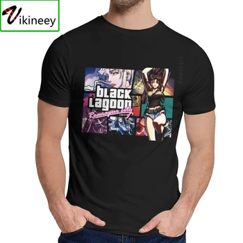 Mare Black Lagoon Revy Anime tricou Streetwear Tânăr Stil Clasic, O-neck pentru Barbati Tricou