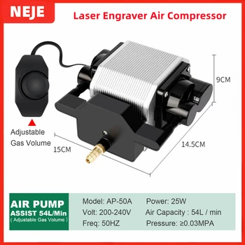 NEJE 25W Compresor de Aer de Aer Ajuta Pompa Cu 54L/Min Aer Ieșire pentru CNC Gravare Laser