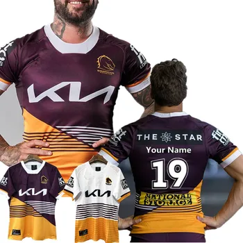 noi 2023 Brisbane Broncos rugby jersey indigneous acasă departe de rugby tricou Broncos Retro Rugby Tricouri t-shirt