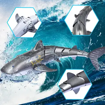 Noua Telecomanda Rechin Balena Jucărie Pentru Copii 1:18 Raport de Simulare Piscină Jucărie RC Roboți Baieti Copii Baie de Pește Piscină de Înot Masina