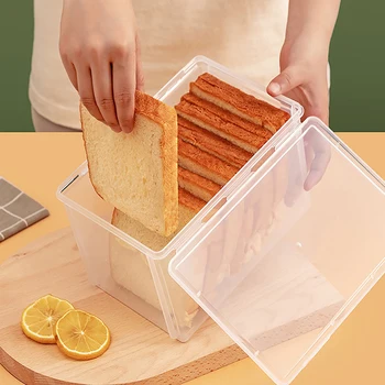 Pâine Container De Depozitare Cutie Distribuitor Keeperloaf Caz Toast Tort Containere Holderairtight Bin Pentru Frigider, Bucătărie