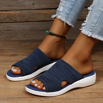 Sandale Femei de Vara Noi 2022 Sandale cu Platforma Doamnelor în aer liber, papuci de Plaja Designer de tricotat cu ochiuri Pantofi Sandale de Vara