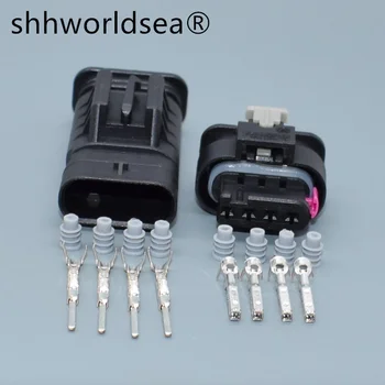 shhworldsea 4 Pin Injectorului de Carburant Admisie Senzor Presiune Conector Cu Coadă Pentru VW AUDI A4 A6L Golf Magotan 4F0973704