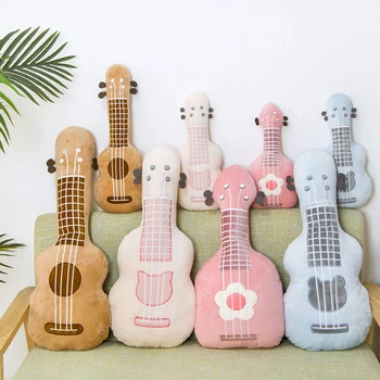 Simulare 3D Chitara Jucarie de Plus chitara pernă de pluș umplute instrument muzical ukulele jucărie pentru copii jucarii cadou pentru ziua copilului