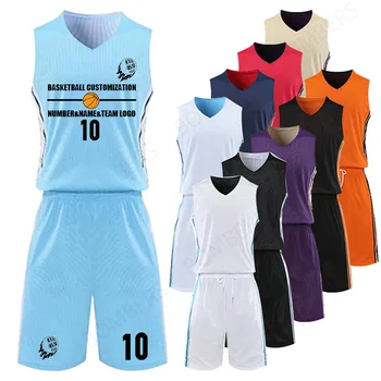 Sport îmbrăcăminte Respirabil Nou Set de Uniforme de Baschet Bărbați de Baschet Sport Jersey pantaloni scurți de fotografiere fără mâneci tricou kituri