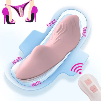 Telecomanda Wireless Pantalon Vibrator Invizibil Vibratoare Ou Stimulator Clitoridian Portabil Jucarii Sexuale pentru Femei Adulte de Sex Machine