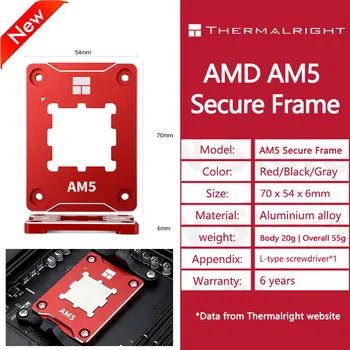 Thermalright AMD-ASF NEGRU AM5 CPU Îndoire Corector Cadru Protector AMD RYZEN SERIA 7000 Catarama Repara Substitut CNC din Aluminiu