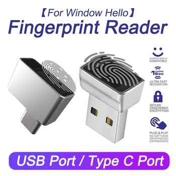 Tip C / USB Scanner Biometric Cititor de amprentă 10 Amprente digitale de Conectare a Senzorului de Personal Finger Print Scanner Pentru Pc-ul de Blocare de Amprente