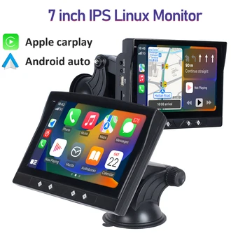 Universal 7inch Radio Auto Portabil cu Monitor Multimedia Player Video Wireless Carplay Și fără Fir Android Auto cu Ecran Tactil