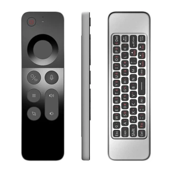 W3 2.4 G Wireless de Voce Aer Mouse-ul de Control de la Distanță Controler Cu Gyro Joc de Detectare Tastatură Pentru X96 H96 MAX A95X TV Box