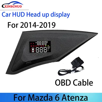 XINSCNUO Masina HUD Head Up Display Pentru Mazda6, Mazda 6 Atenza 2014-2016 2017 2018 2019 OBD Vitezometru Proiector Aer calculator