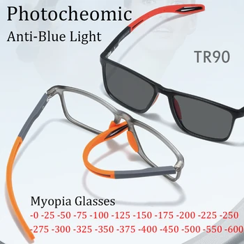 În aer liber Fotocromatică TR90 Ochelari Miopie Bărbați Femei Anti-Blue Ray Personalizate Ochelari baza de Prescriptie medicala Externe Parasolar Full frame
